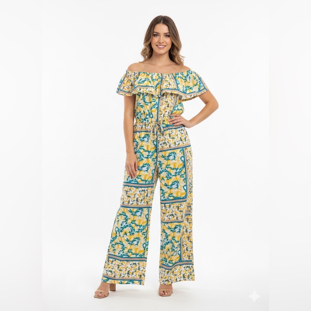 Vibrant Off-Shoulder Jumpsuit